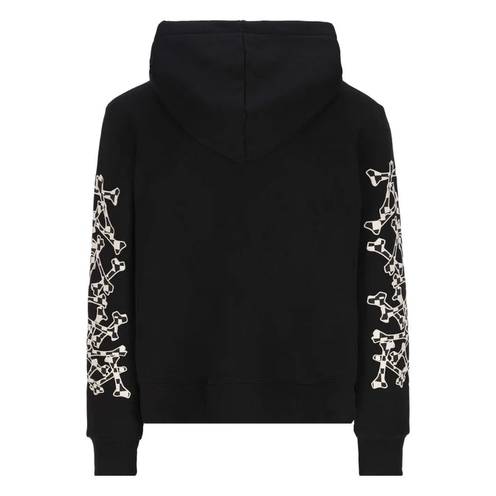 Amiri Checkered Bones Hoodie Black