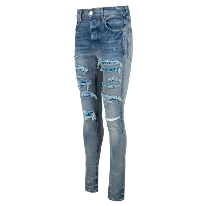 Amiri Distressed Pajama Thrasher Jeans "Indigo"